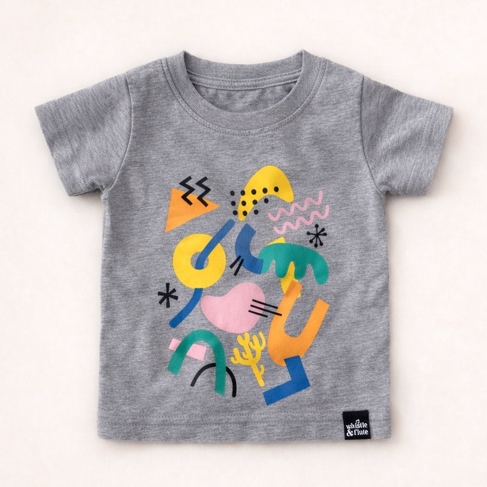 Whistle and flute abstract shapes Graphic Kids T-Shirt
